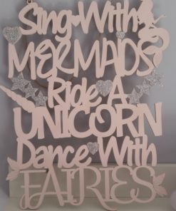 Sing with Mermaids.......glitter plaque.